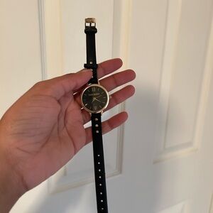 Steve Madden Black and Gold Watch